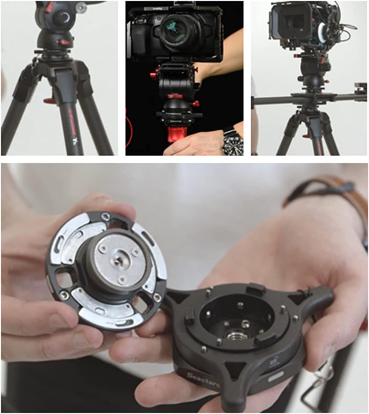 IFOOTAGE Seastar Schnellwechselplatte, Schnell-Setup-Kit mit 6,35 mm Schraube, kompatibel mit SLR, V