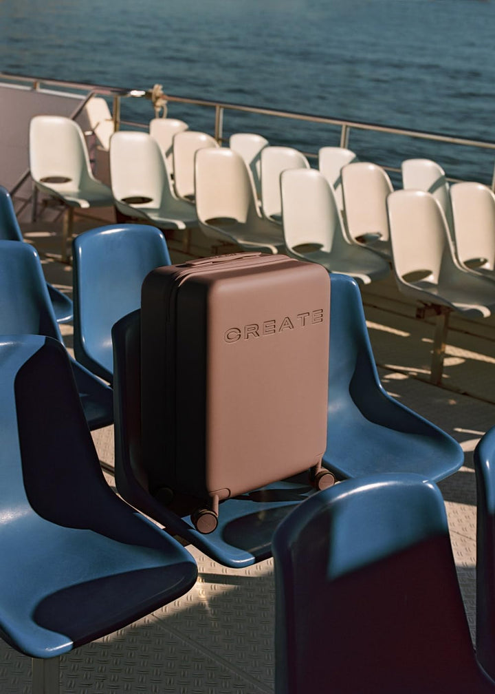 CREATE / Luggage Studio/Faltbarer Polykarbonat-Hartschalenkoffer Mokka / 39x23x54cm / TSA-Vorhängesc