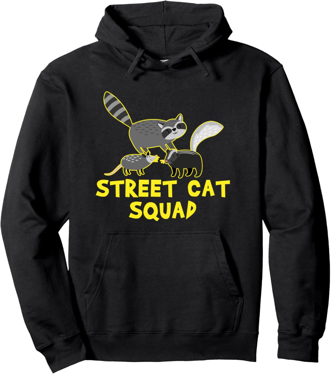 Street Cat Squad Cat Gifts For Cat Lovers Cat Lover Gift Pullover Hoodie
