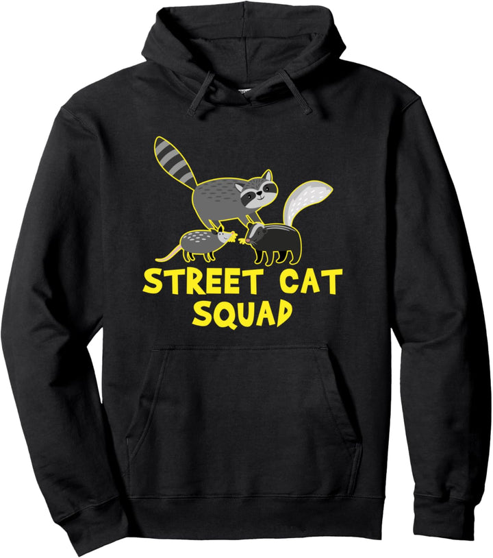 Street Cat Squad Cat Gifts For Cat Lovers Cat Lover Gift Pullover Hoodie