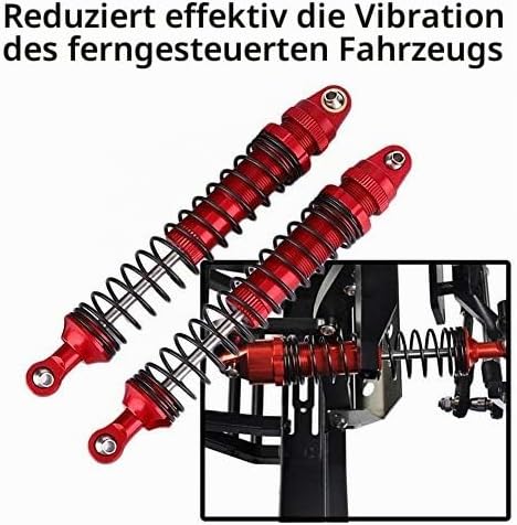 4 stücke RC Stossdämpfer, Aluminium Stossdämpfer Montiert Federn Dämpfer RC Dämpfer Upgrade Teile fü