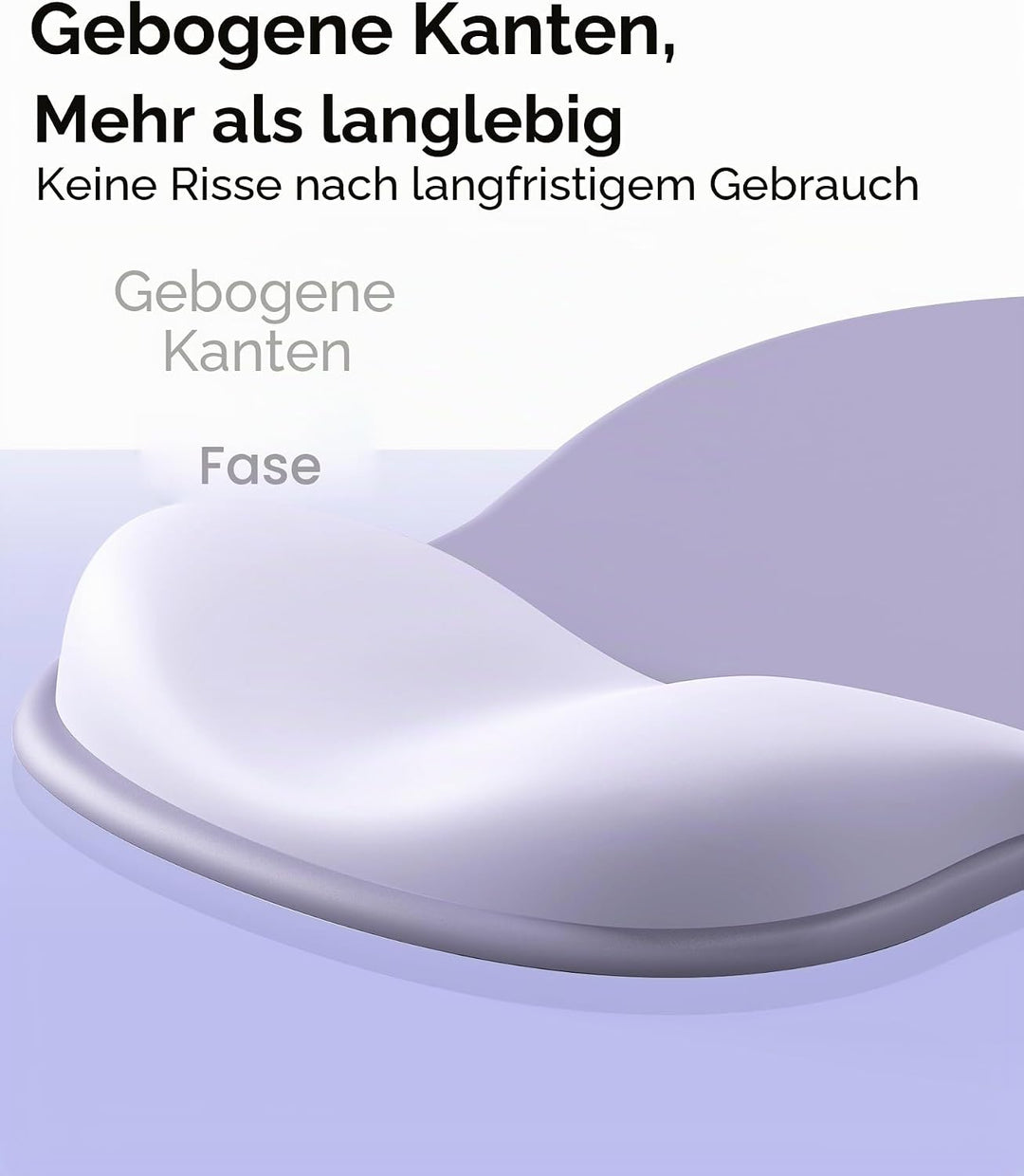 Mauspad mit Gelkissen,Ergonomisches Mousepad mit handauflage mit weichem Gelpolster,rutschfester Bas