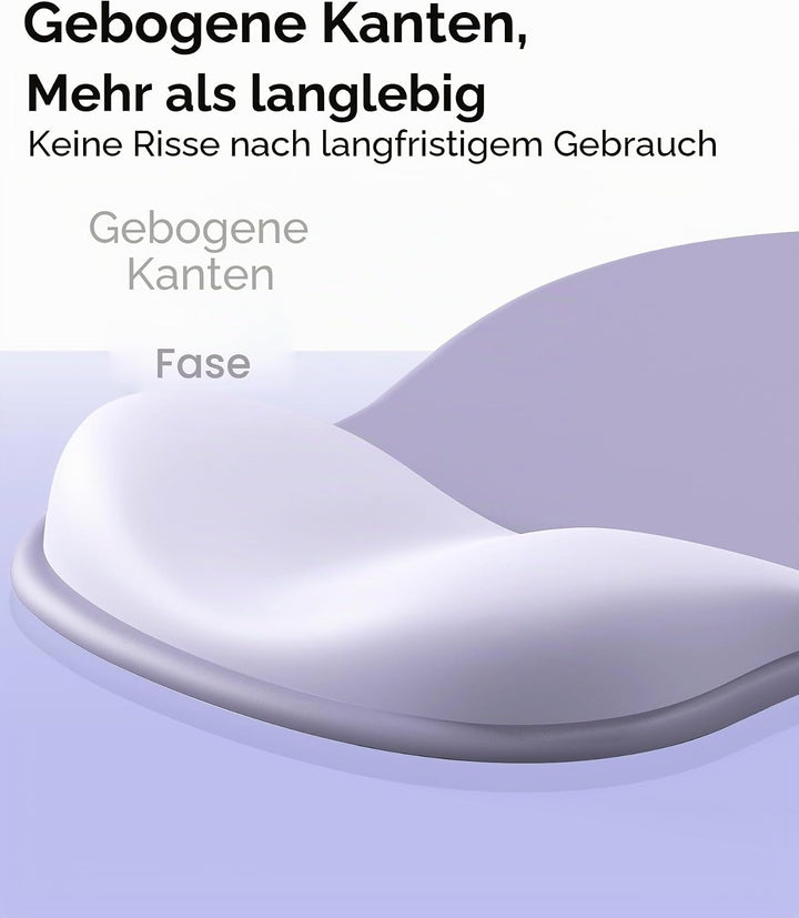 Mauspad mit Gelkissen,Ergonomisches Mousepad mit handauflage mit weichem Gelpolster,rutschfester Bas