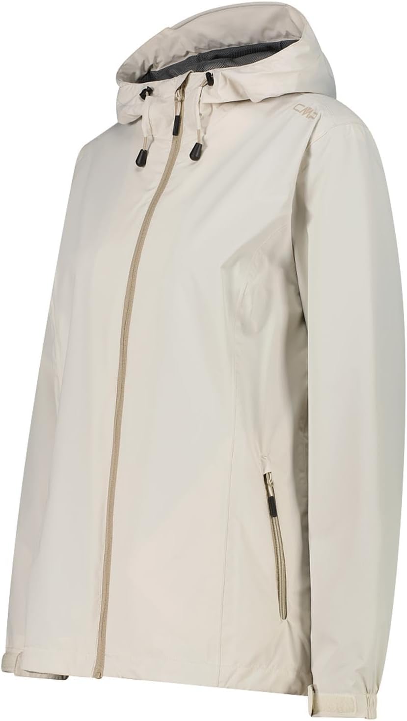 CMP Damen Regenjacke Woman Rain Jacket Fix Hood 36 A238 Vanille, 36 A238 Vanille