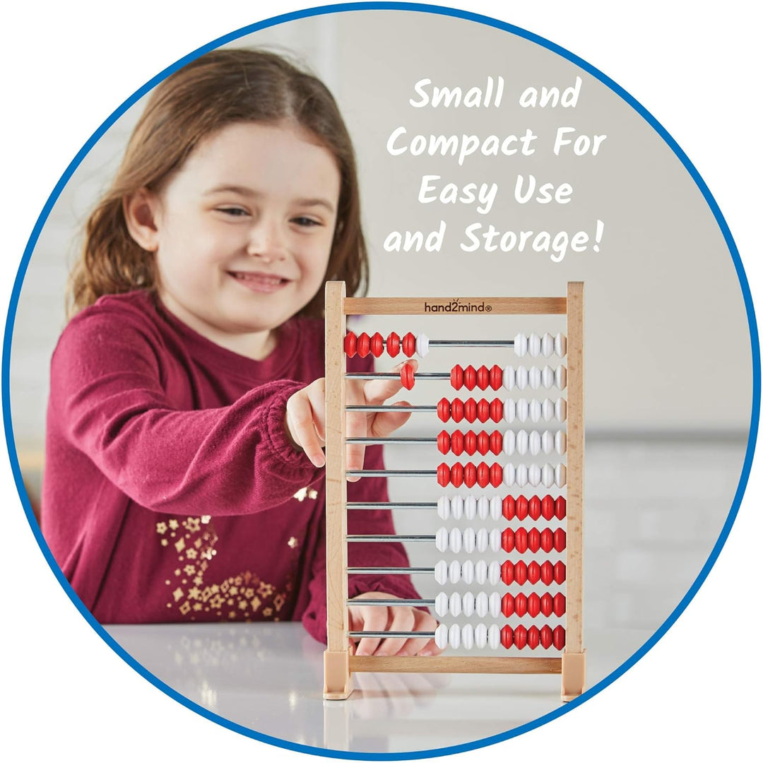 Learning Resources Mini-Rechenrahmen mit 100 Perlen, Set mit 25 Stück, Abakus, Mathematik-Abakus für
