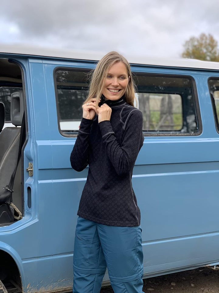 Thermowave Xtreme Merino Unterwäsche Damen - Thermounterwäsche Damen Shirt Langarm - Funktionsshirt