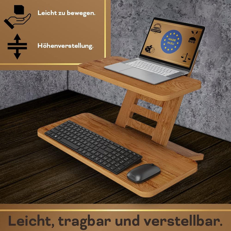 Generic Stehpultaufsatz, Stehpult, Laptopständer aus Holz, Stehtischaufsatz, Rednerpult, Schreibtisc