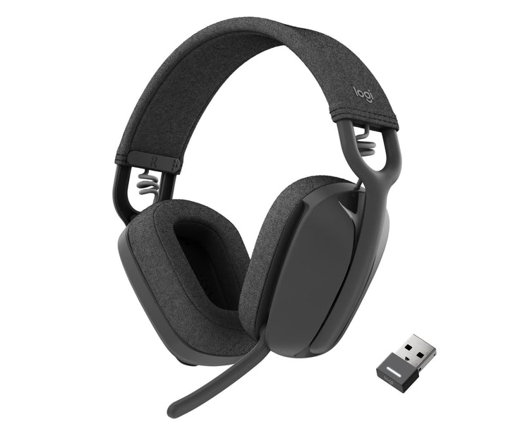 Logitech Zone Vibe 125 Kabellose Kopfhörer mit Mikrofon mit Noise-Cancelling, Bluetooth, USB-A-Empfä
