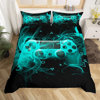 Tbrand Kinder Gamer Bettbezug Set Teens Gamepad Schlafzimmer Dekor für Jungen Mädchen Videospiel Con