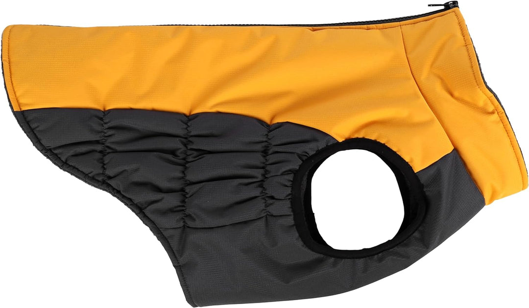 Flamingo Limo Wintermantel für Hunde, Gelb, 35 cm, waschbar, spritzwassergeschützt, gesteppt und mit