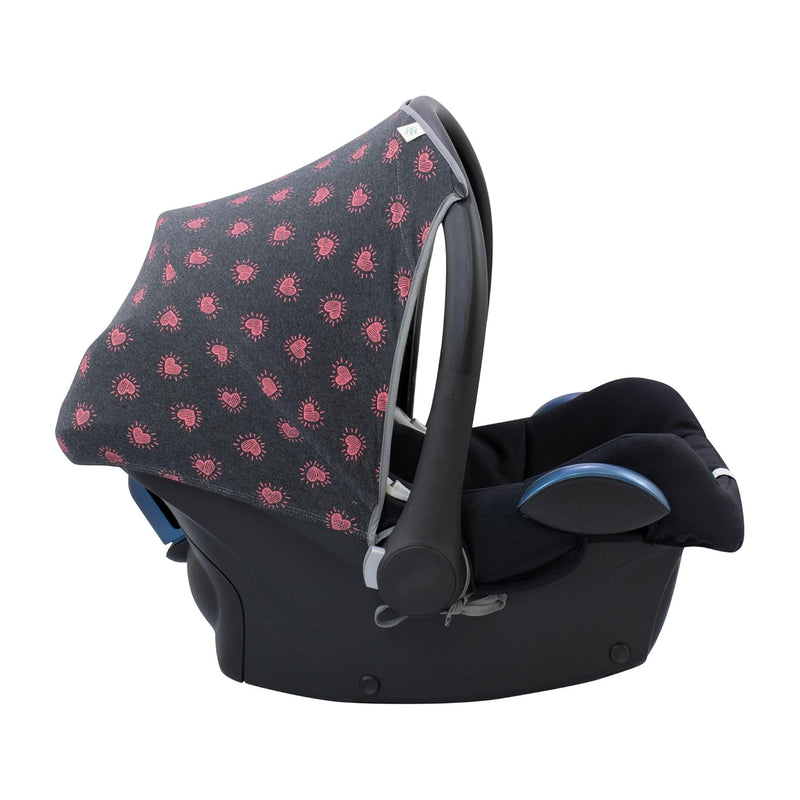 JYOKO KIDS Sonnenverdeck kompatibel mit Maxi-Cosi Cabriofix Gruppe 0 (Fluor Heart) Flúor Heart, Flúo