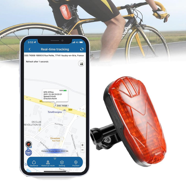 TKMARS Fahrrad GPS Tracking GPS Tracker Fahrrad Ohne ABO Tracker Fahrrad mit SOS, Echtzeit-Ortung, M