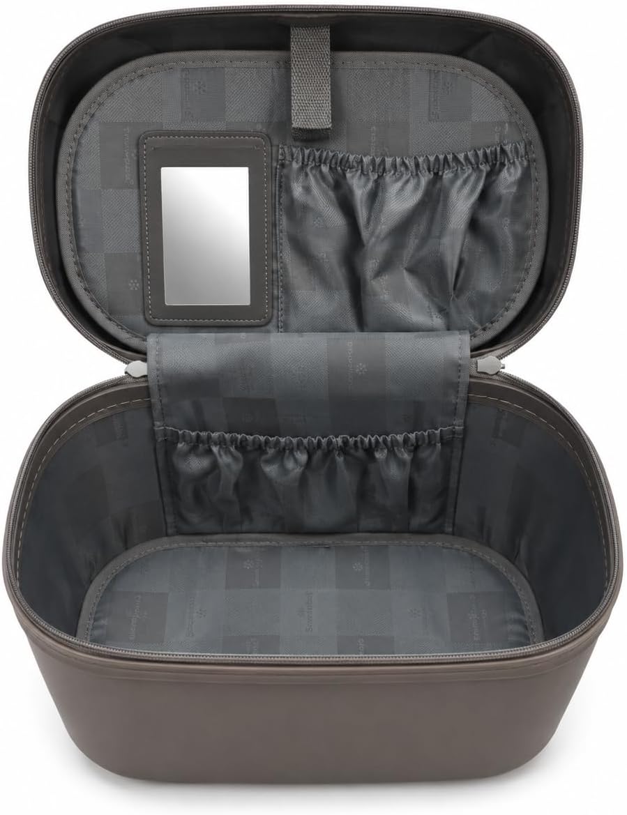 Snowall – Vanity Case SNOWBALL Dublin 34 x 24 cm ABS – Geschenkidee für Damen, Ecru – Stoff Einheits