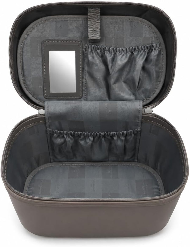 Snowall – Vanity Case SNOWBALL Dublin 34 x 24 cm ABS – Geschenkidee für Damen, Ecru – Stoff Einheits