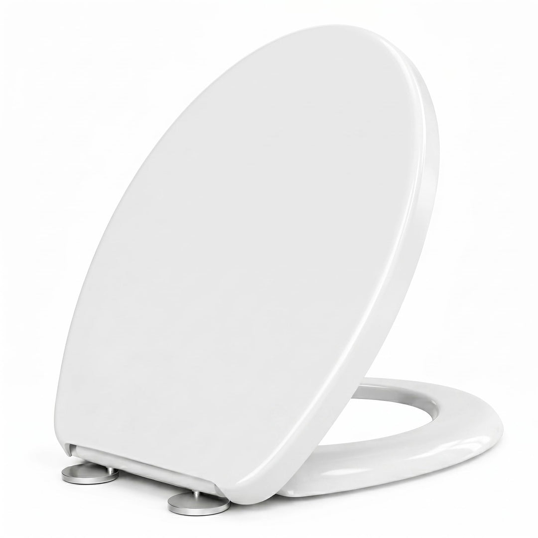 WC Sitz Absenkautomatik weiss oval Absenkautomatik Toilettensitz mit Schnellverschluss für einfache