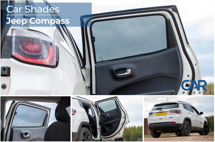 Satz Car Shades (Hintertüren) kompatibel mit Jeep Compass (MX) 2017- (2-teilig)