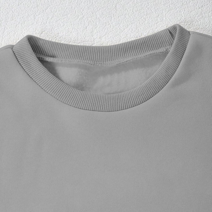 Generisch 2025 Winter Teil Buchstaben gedruckt Rundhals Langarm Sweatshirt Pullover Mit Löchern An D