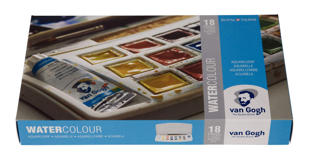 Royal Talens Van Gogh Aquarellfarbe, Stück, 18 + 2 Allgemeine (Kunststofftasche), La moitié Pan + 10