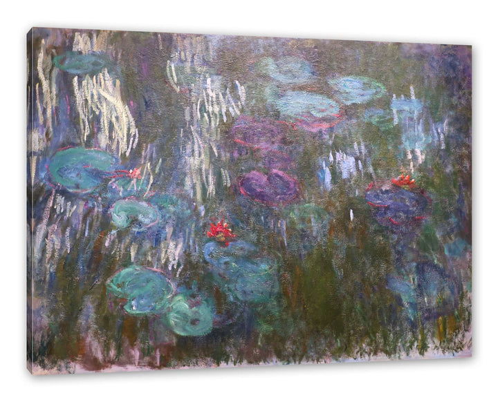 Claude Monet - Seerosen III als Leinwandbild / Grösse: 120x80 cm / Wandbild / Kunstdruck / fertig be