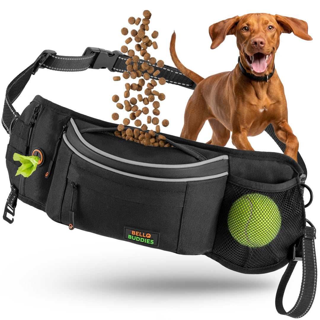 Leckerlitasche für Hunde I Bauchtasche mit Schnellzugriff inkl. wechselbarer Innentasche & Leinenhal