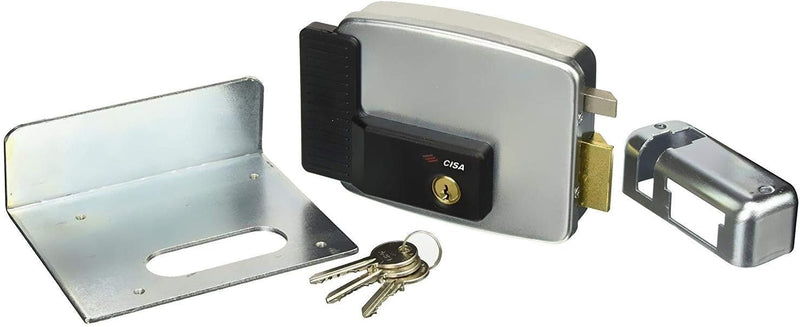 Cisa Elektronisches Schloss, 12 V, verzinkt, silber, 11721702, 12V Entrata 70 Linkshänder ohne Taste