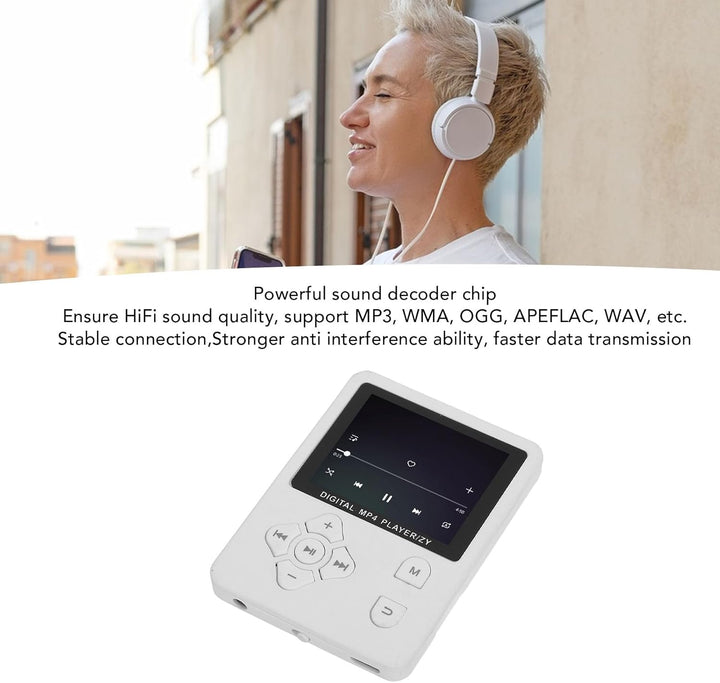 MP3-Player mit Bluetooth, HiFi Lossless Sound Tragbarer Musik-Player MP3 MP4-Player mit Ohrhörer, Di