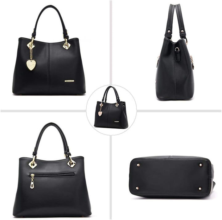Damen Tasche Umhängetasche Handtasche Frauen Klein Schultertasche Weekender Lack PU Leder DE77500 Sc