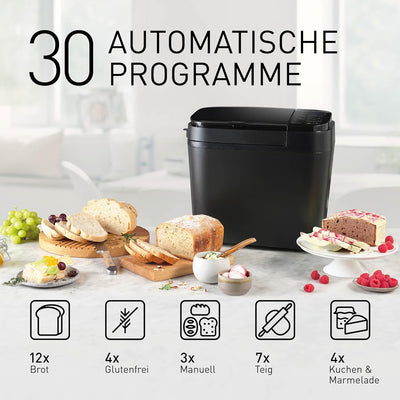 Panasonic SD-R2530K Automatischer Brotbackautomat, glutenfreie Programme & Nussspender, horizontales