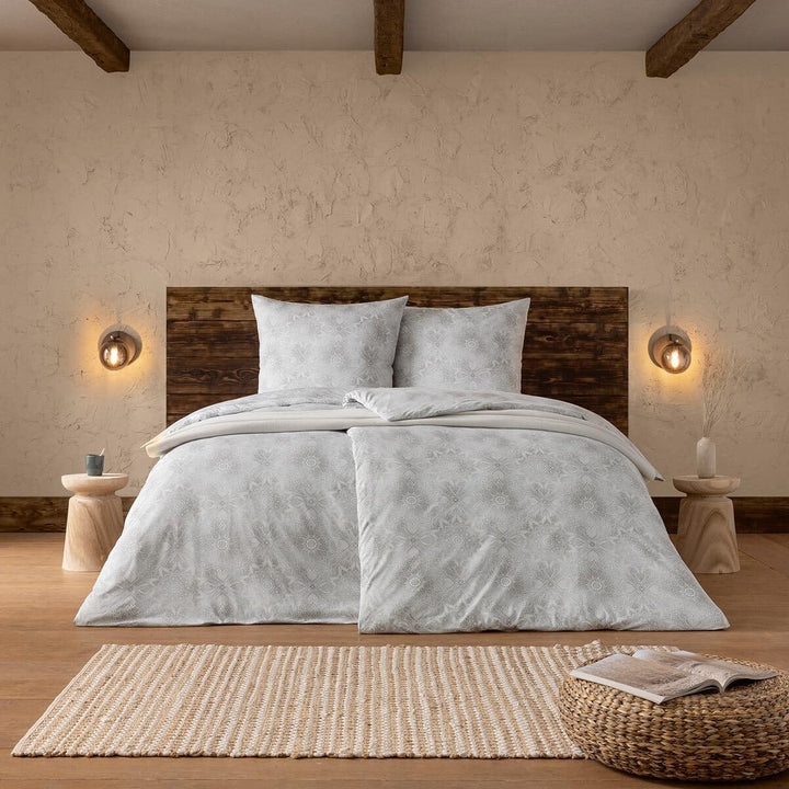 ESTELLA Mako Interlock Jersey Bettwäsche Amalie Silber 1 Bettbezug 135 x 200 cm + 1 Kissenbezug 80 x