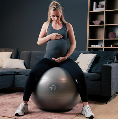 VITALWORXX Gymnastikball für Schwangere, extrem stabil, Sitzball Yogaball Pezziball mit Pumpe, mit Ü