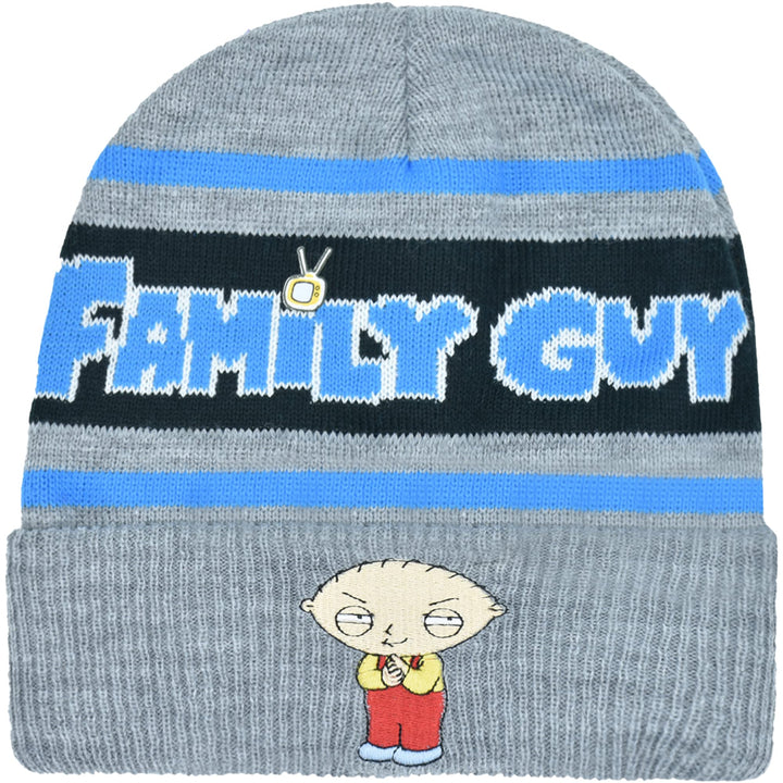 Concept One Unisex-Erwachsene Family Guy Stewie Knitted Acrylic Cuffed Beanie-Mtze, grau meliert, Ei