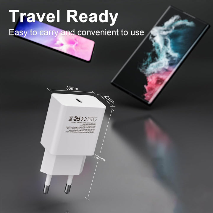 4er Pack USB C Ladegerät Stecker, Schnellladegerät Typ C Handy Netzteil Adapter Ladeadapter für Sams