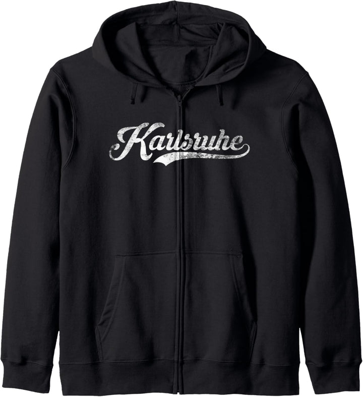Karlsruhe Stadt Vintage Design - Cool Old School Kapuzenjacke