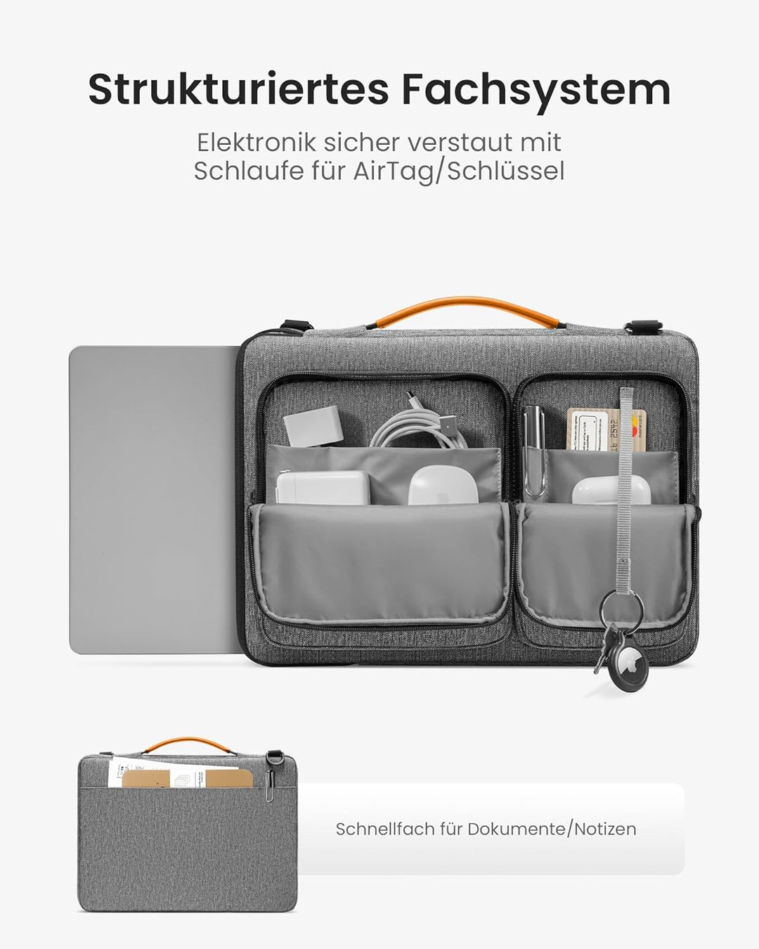 tomtoc 360° Tasche Hülle für 15-Zoll Neu MacBook Air M2 A2941 2023, 15" Microsoft Surface Laptop 5/4