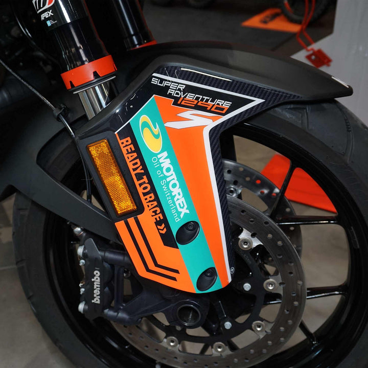 labelbike - 3D Aufkleber für Motorrad-Slider Protectors kompatibel mit KTM 1290 Super Adventure S 20