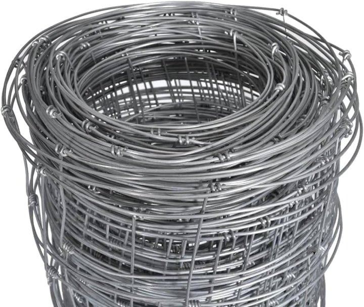 HOMIUSE Gartenzaun Verzinkter Stahl 50x1,25 m Silbern Gartenzaun Metall Drahtgitter Gartenzaun Sicht
