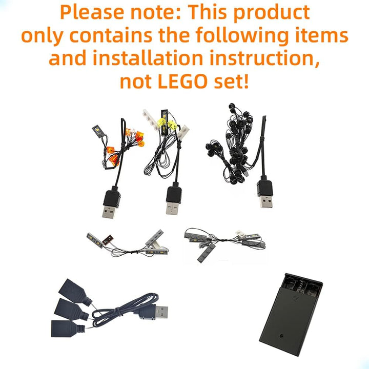 GEAMENT LED Licht-Set Kompatibel mit Lego Ideas Home Alone Exklusives Bauset - Beleuchtungsset für I