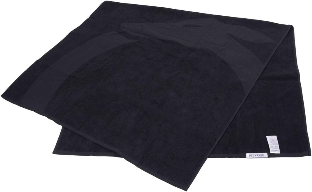 Trussardi Strandtuch für Schwimmbad oder Spa, Baumwollschwammstoff mit Logo, 170 x 90 cm (ungefähr),