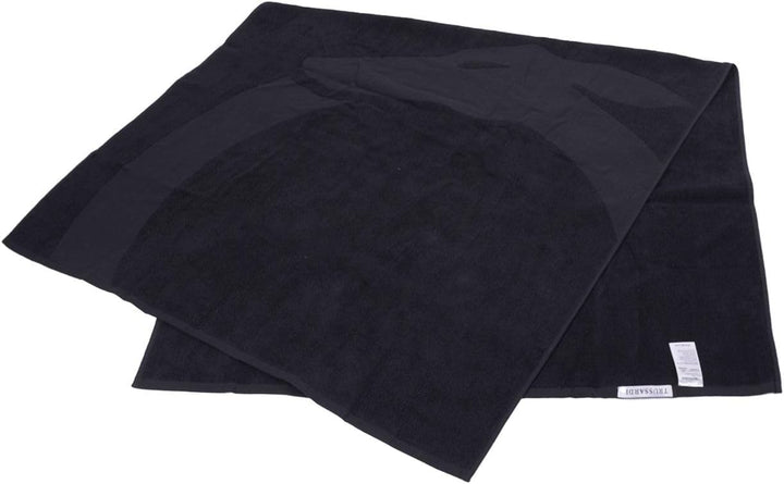 Trussardi Strandtuch für Schwimmbad oder Spa, Baumwollschwammstoff mit Logo, 170 x 90 cm (ungefähr),