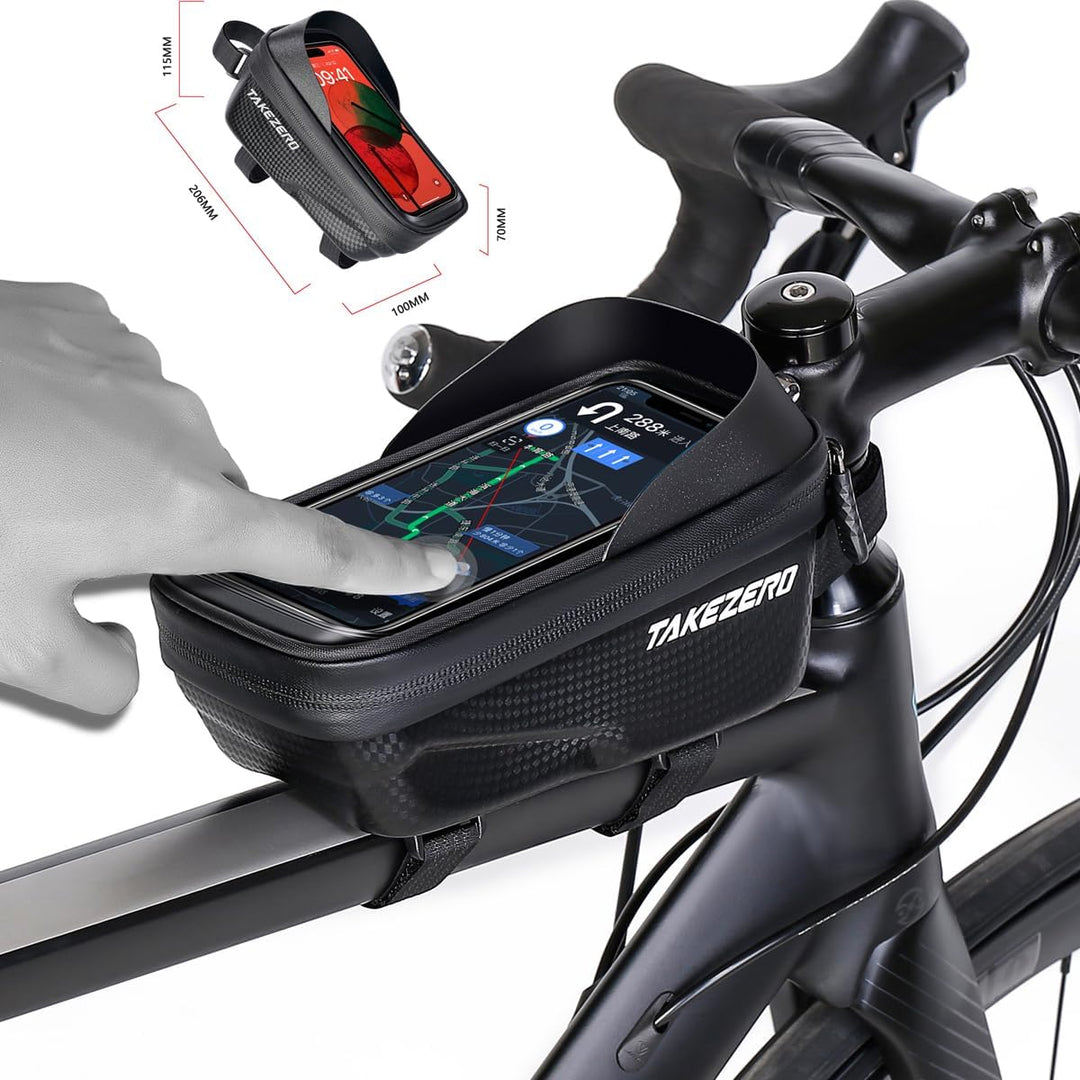 Fahrrad Rahmentasche Wasserdicht Oberrohrtasche, Handytasche Fahrrad mit Touchscreen, 3D Eva Hartsch