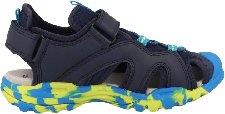 Geox Jungen J Borealis Boy Sandal 30 EU Navy Lime, 30 EU Navy Lime