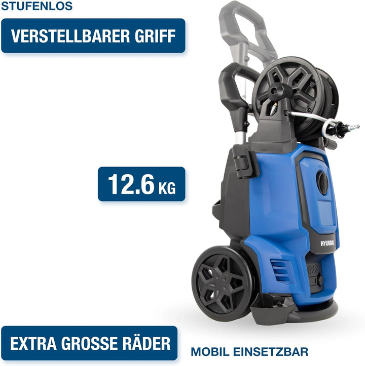 HYUNDAI Hochdruckreiniger HPW2000CE, max. 160 bar - 450 l/h, 2000 W, verdreh-sicherer 10m Schlauch,