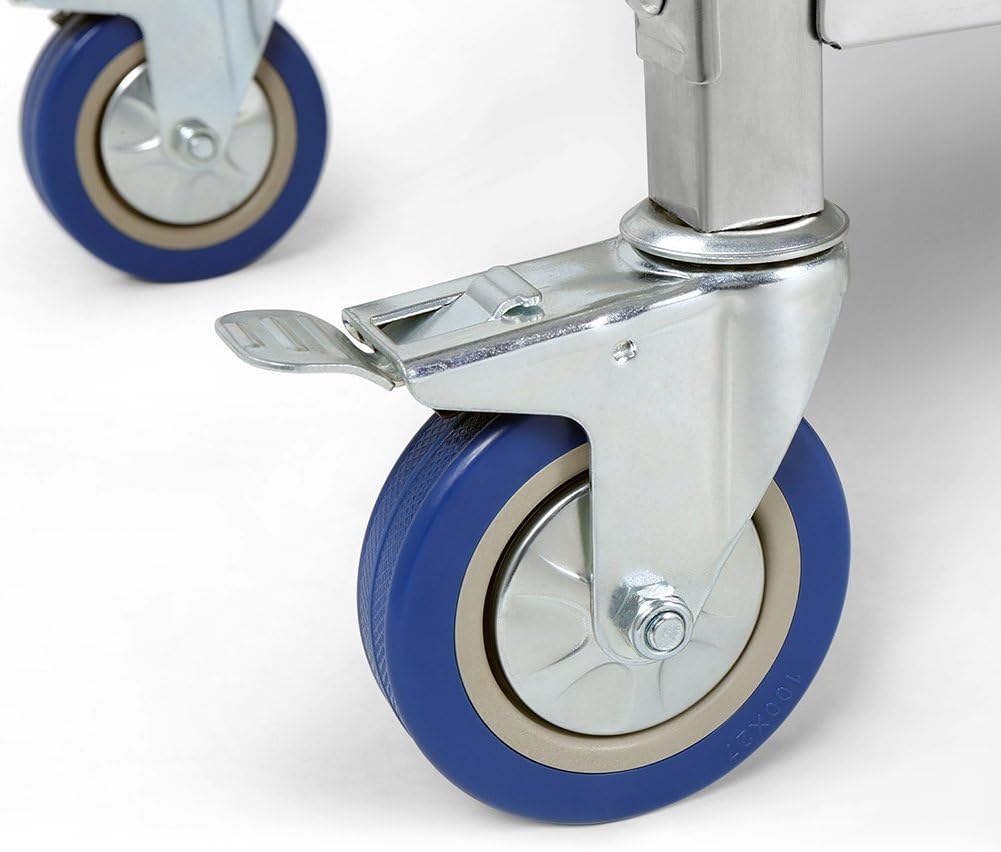 Flyelf 3 Etagen Küchenwagen, Küche Auto Regal Utility/Service Cart Trolley Küche Legen mit Rollen, E