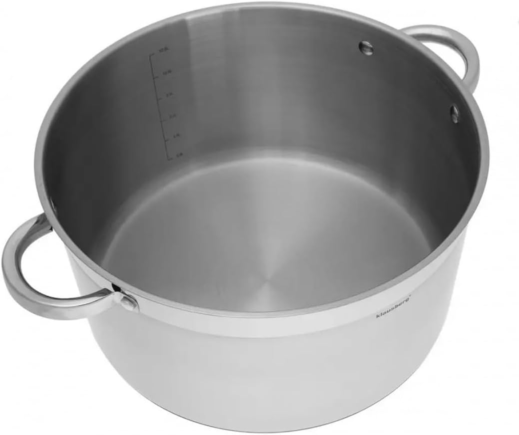 Topf mit Deckel in vielen Grössen 0.5L bis 14L Kochtopf Töpfe Induktion Edelstahl Klausberg (14L), 1
