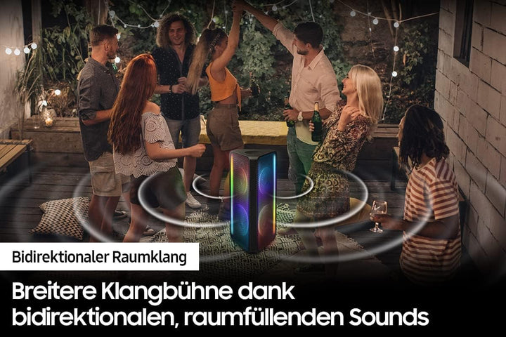 Samsung MX-ST50B Sound Tower (Deutsches Modell), Bi-direktionaler Raumklang mit 4 Lautsprechern, Kra