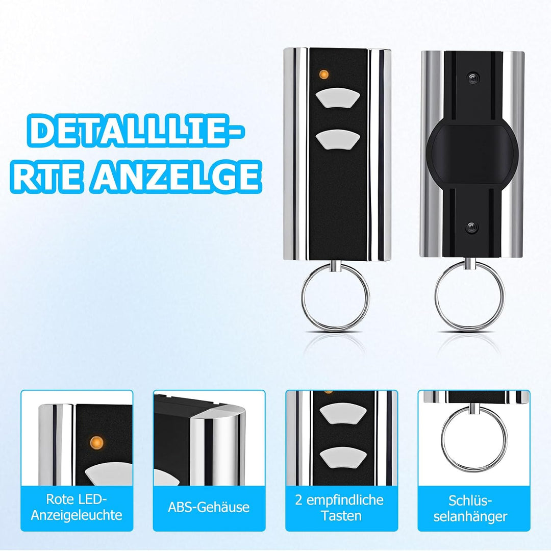 2 Stück Ersatz für Normstahl handsender, Garagentoröffner 433,92MHz 2 Kanäle, Kompatibel mit Normsta