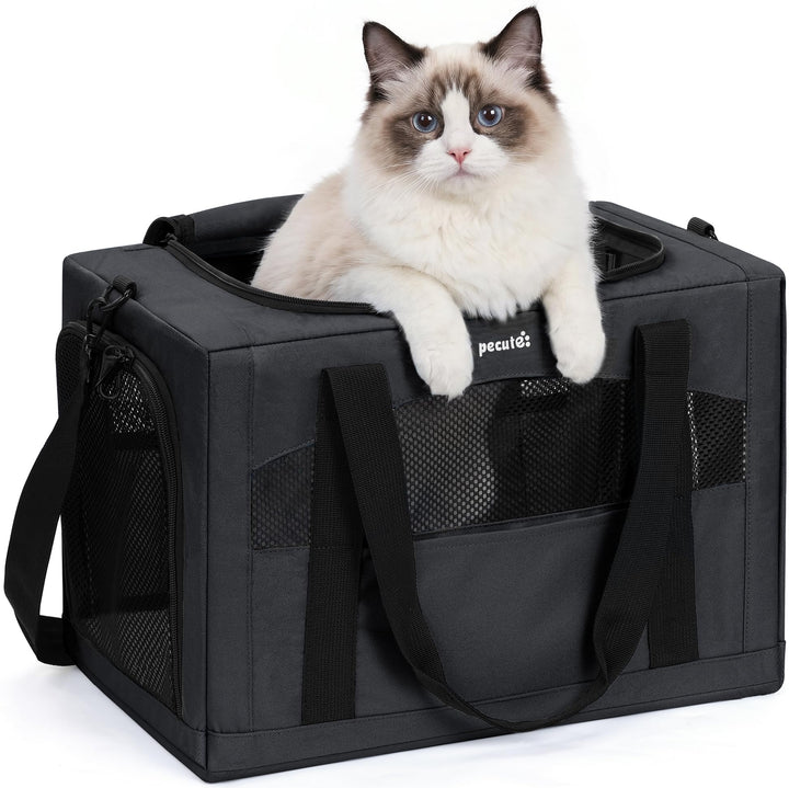 pecute Katzentasche Transporttasche Stabiler Halt Haustier Tragetasche, Transportbox Katze Leicht, F