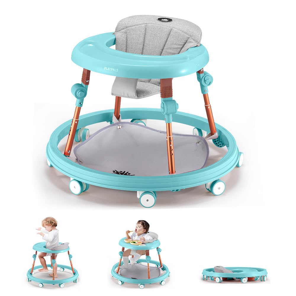 PlayPals 3-in-1 Baby Lauflernhilfe mit Fusspolster für Babys von 6–18 Monaten Mint, Mint