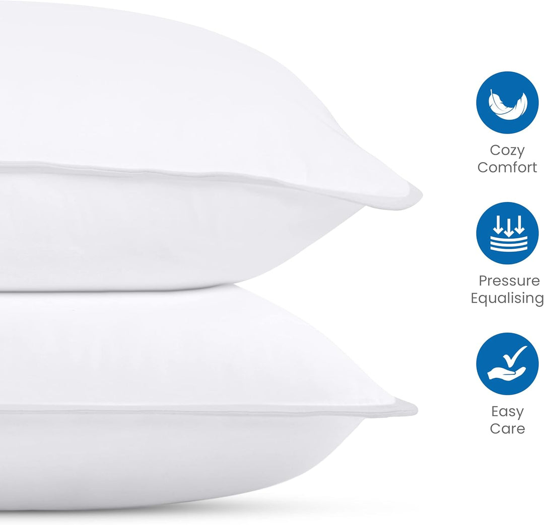 Utopia Bedding KopfKissen (2er Set), 65 x 65 cm Schlafkissen, Atmungsaktiv et Weich Kissen (Weiss) 6
