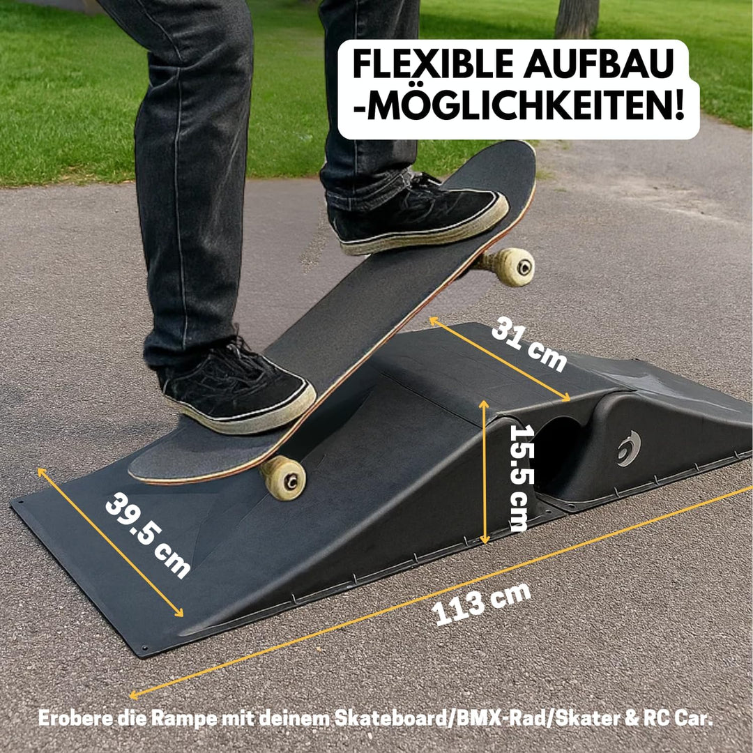 Best Sporting Rampen-Set für Skateboard, BMX-Rad, Skater und RC Cars (Rampe 2 + 1), Rampe 2 + 1